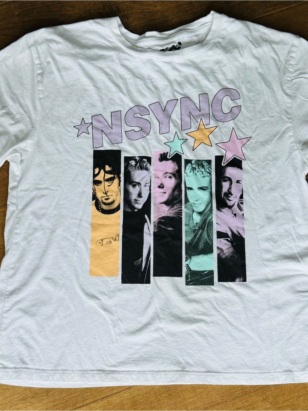 NSYNC White Graphic Band T-Shirt